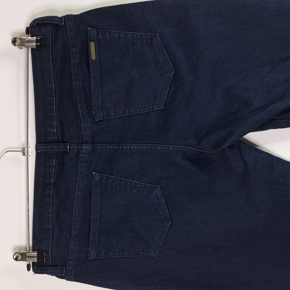 Jennifer Lopez Straight Dark Wash Zipper Leg Opening Blue Jeans Size 8 - Picture 6 of 14